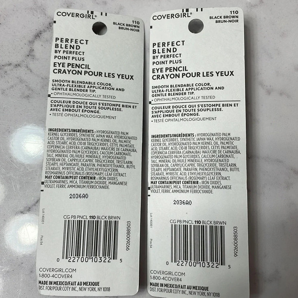 Two New Covergirl Perfect Blend By Perfect Point Plus Eye Pencil Black Brown 110 - Picture 4 of 6